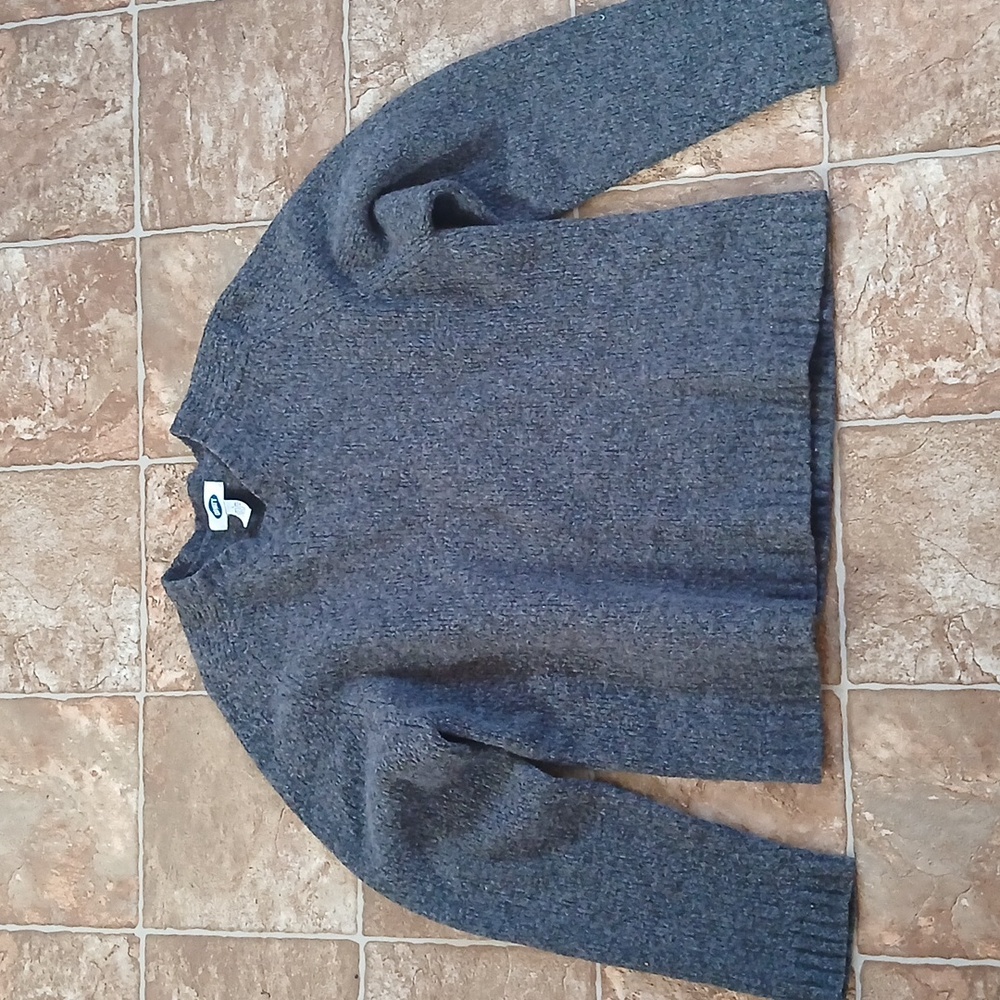 Old Navy Wool Blend Gray V Neck Sweater  Size Large